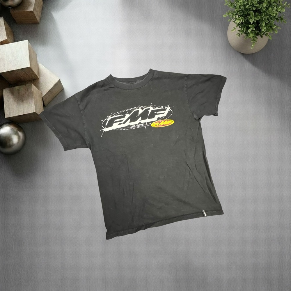 FMF Racing Graphic Tee Mens Medium Black Motocross Y2K Vintage Streetwear